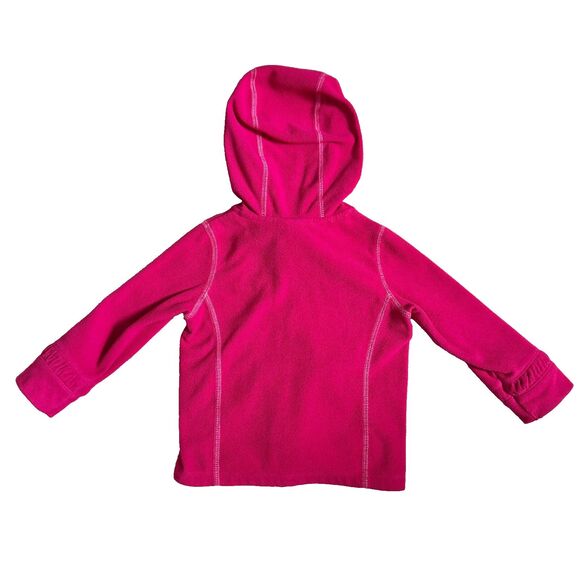 REI Pink Fleece Owl Embroidery Zip Hoodie Jacket Kids 18MO Lightweight Outdoors - Picture 2 of 9